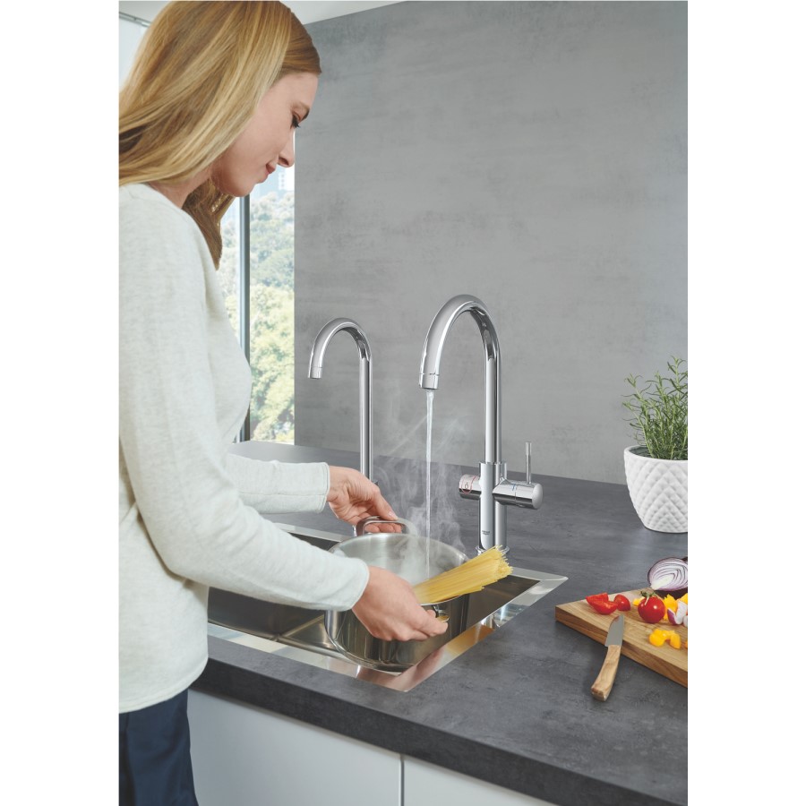Grohe Chrome Mono Blue High C-Spout Home Starter Kit