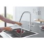 Grohe Blue Sparkling Water Smart Pull Out Spray Kitchen Tap - Chrome