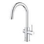 Grohe Chrome C-Spout Blue Home Duo Starter Kit with Pull out Spray