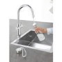 Grohe Chrome C-Spout Blue Home Duo Starter Kit with Pull out Spray