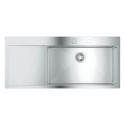 A2/31581SD1 ALMOST PERFECT - Grohe K1000 1 Bowl Inset Kitchen Sink & Drainer - Stainless Steel