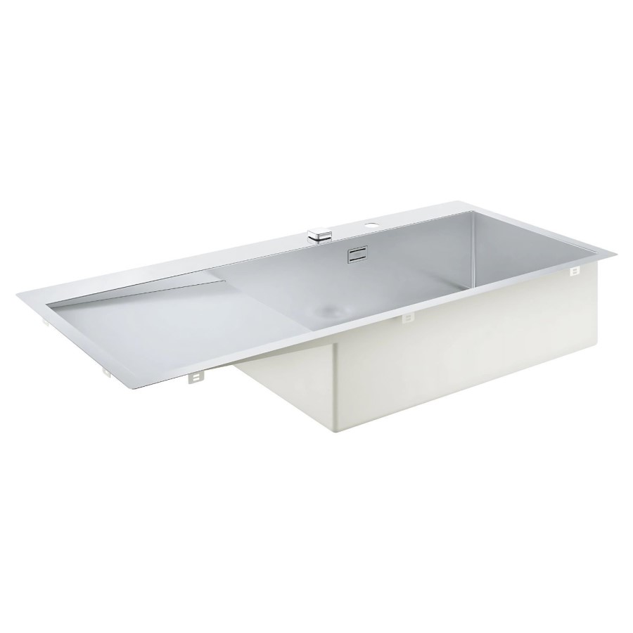ALMOST PERFECT - Grohe K1000 1 Bowl Inset Kitchen Sink & Drainer - Stainless Steel