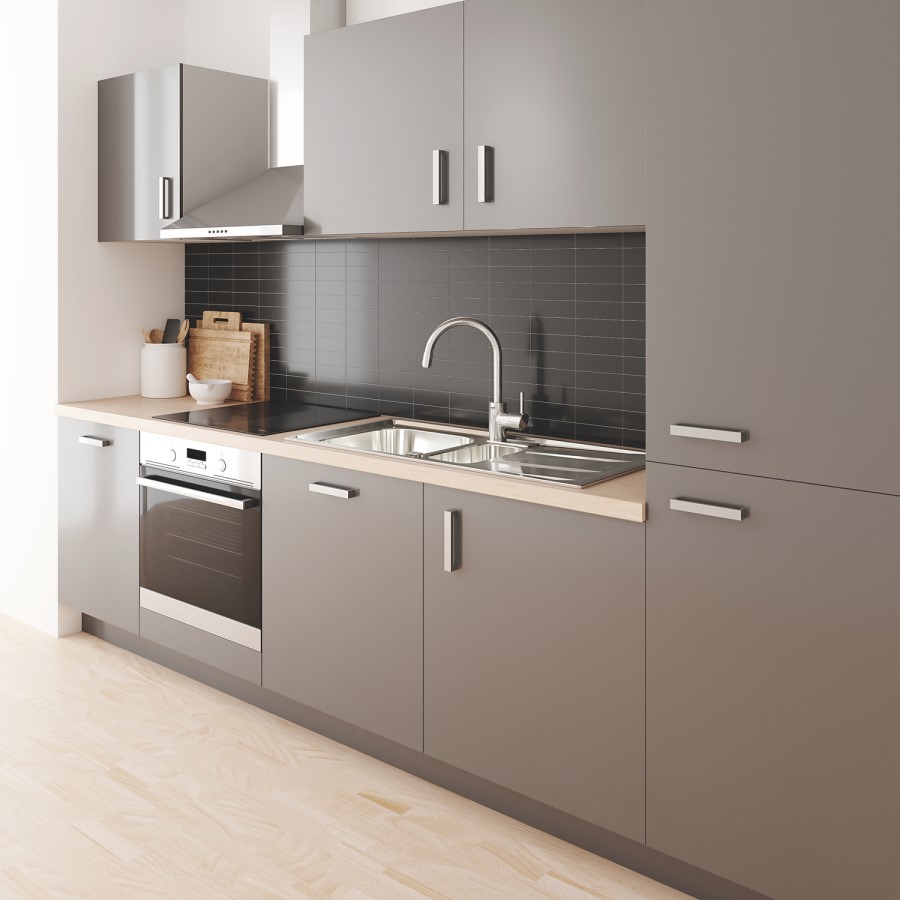 GRADE A1 - Box Opened Grohe Concetto Chrome Pull Out Spray Single Lever Mixer Kitchen Tap