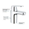 Grohe Eurosmart Cosmopolitan Cloakroom Basin Mixer Tap with Waste 