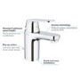 Grohe Eurosmart Cosmopolitan EcoJoy Basin Mixer Tap with Pop Up Waste