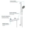 Grohe Precision Trend Thermostatic Cool Touch Shower Set - Chrome