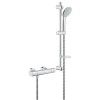 Grohe Grohtherm 1000 White Thermostatic Mixer Bar Shower with Slide Rail &amp; Handset
