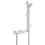Grohe Grohtherm 1000 White Thermostatic Mixer Bar Shower with Slide Rail & Handset