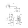 Grohe Tempesta 210 Chrome Concealed Shower Mixer with Dual Control &amp; Round Wall Mounted Head