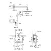 Grohe Tempesta 210 Chrome Concealed Shower Mixer with Dual Control &amp; Round Wall Mounted Head and Handset
