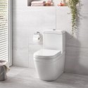 39462000 Close Coupled Rimless Toilet with Soft Close Seat - Grohe Euro Closed Back