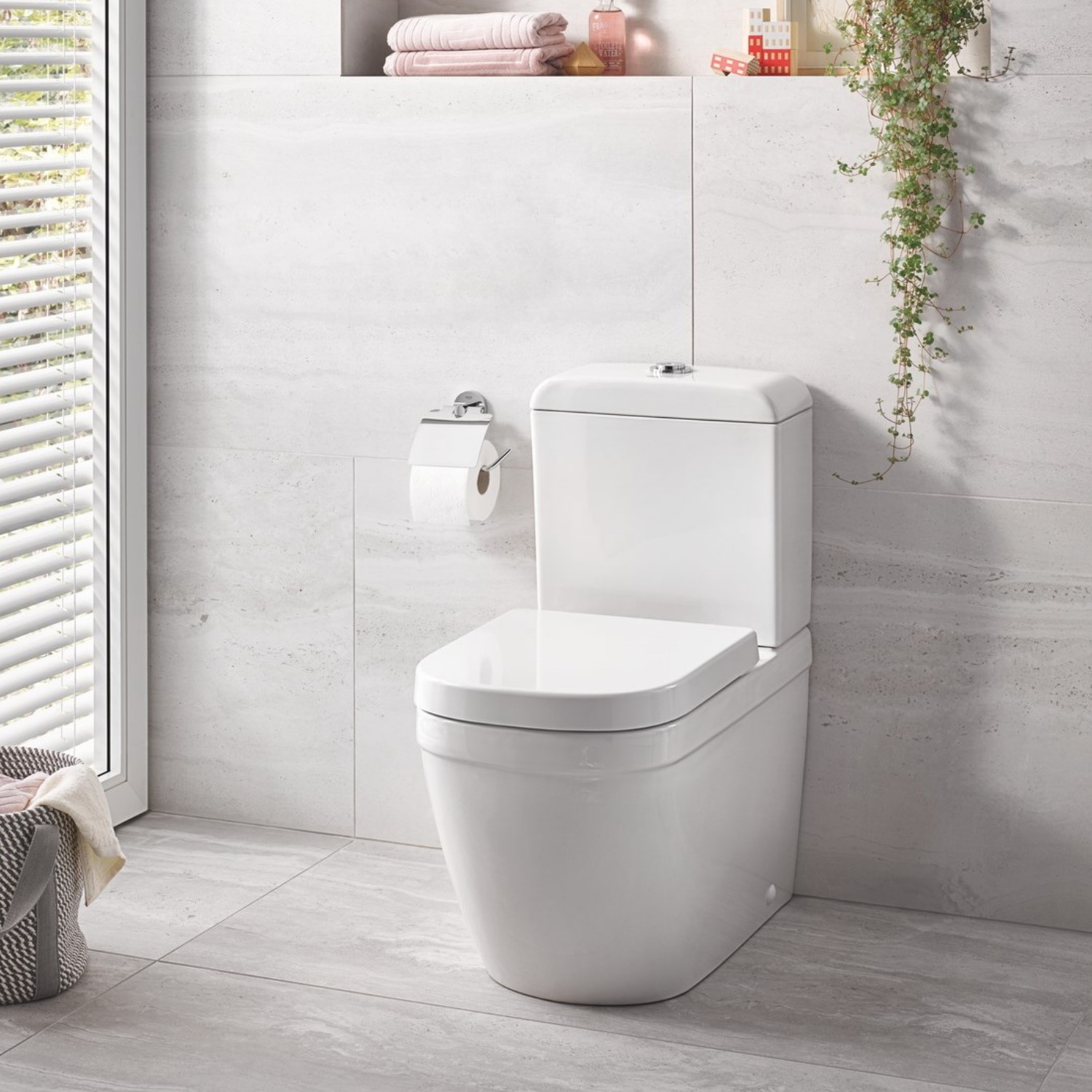 Close Coupled Rimless Toilet with Soft Close Seat - Euro - Bathrooms