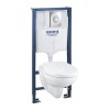 Wall Hung Toilet with Soft Close Seat Frame and Cistern - Grohe Solido Bau