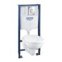 Wall Hung Toilet with Soft Close Seat Frame and Cistern - Grohe Solido Bau
