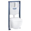 Wall Hung Toilet with Soft Close Seat Frame and Cistern - Grohe Solido Euro