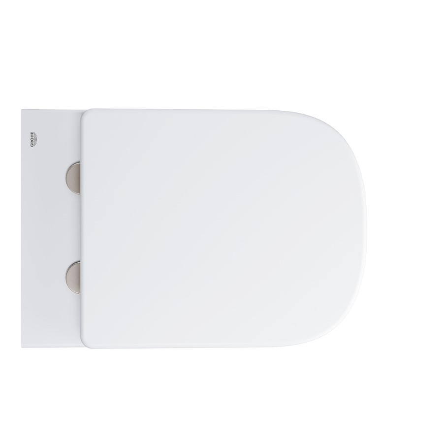 Wall Hung Rimless Toilet with Soft Close Seat Frame and Cistern - Grohe Solido Euro