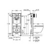 Wall Hung Toilet with Soft Close Seat Frame and Cistern - Grohe Solido Euro