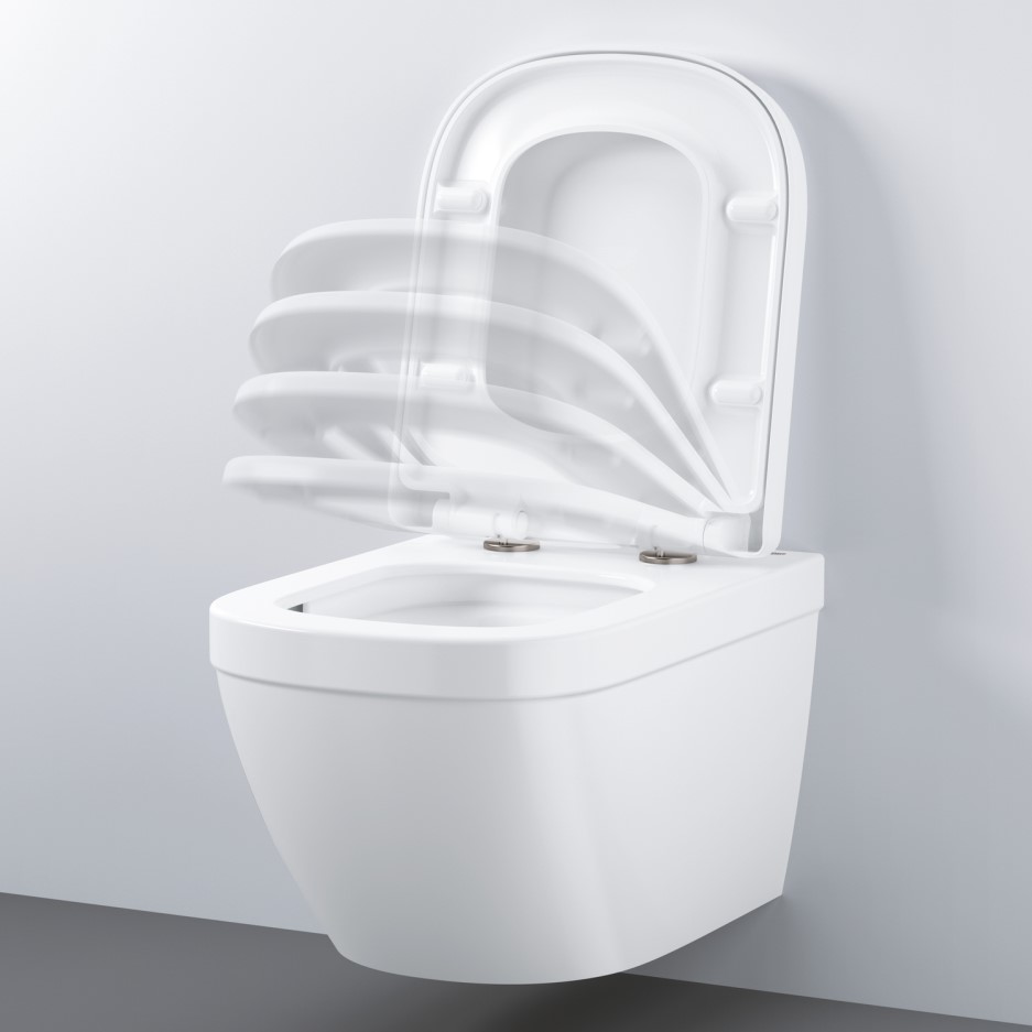  Grohe  Euro Rimless  Ceramic Compact Wall Hung Toilet  with 