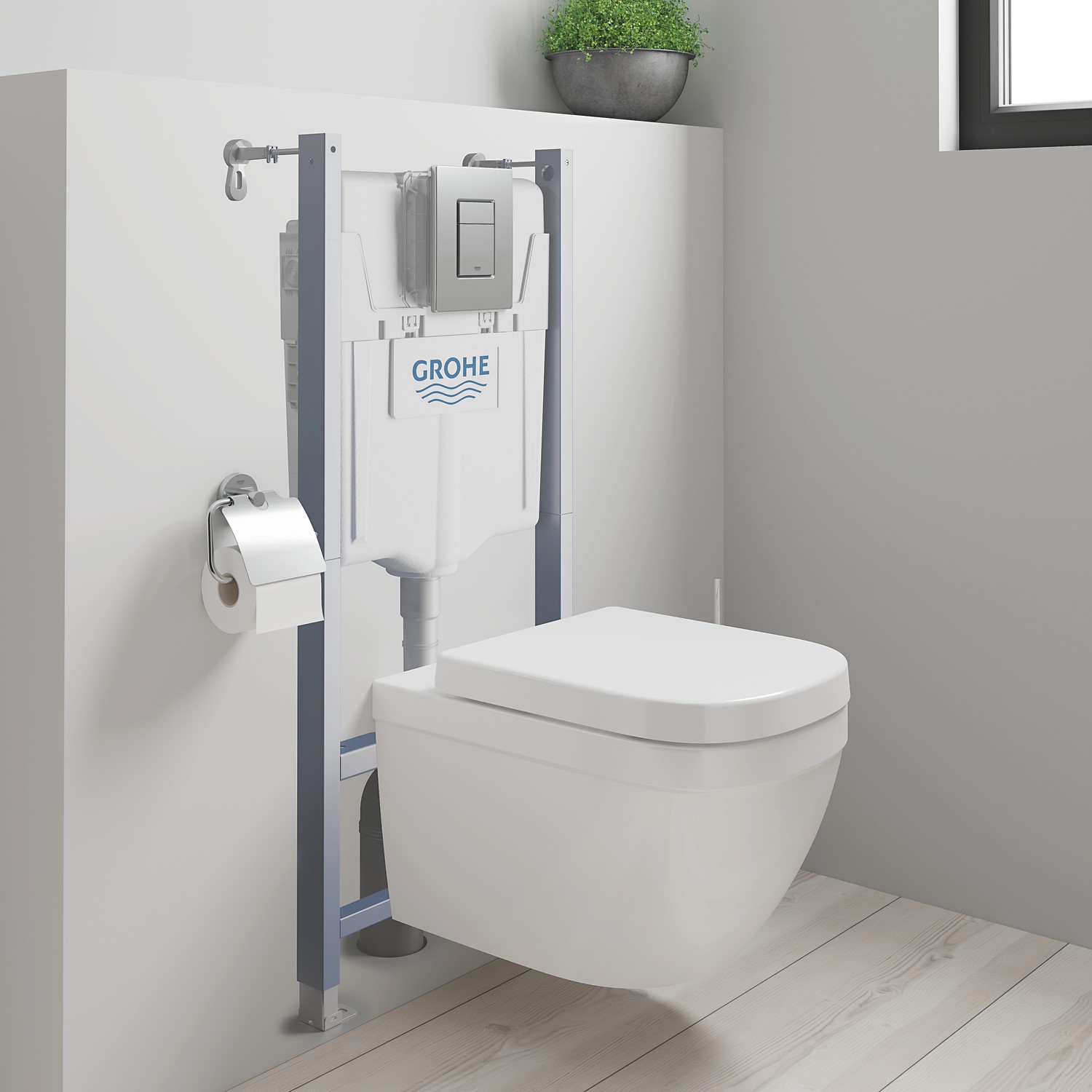 Alstublieft Afleiden Onhandig Grohe Euro Solido Wall Hung Rimless Toilet with Concealed Cistern Frame and  Flush Plate - Better Bathrooms
