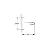 Grohe BauCosmopolitan Robe Hook