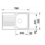 Blanco Tipo 45 S Compact Single Bowl Inset / Undermount Stainless Steel Kitchen Sink
