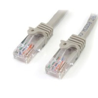 StarTech.com 15 m Cat5e Gray Snagless RJ45 UTP Cat 5e Patch Cable - 15m Patch Cord