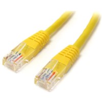 StarTech.com 2 ft Cat5e Yellow Molded RJ45 UTP Cat 5e Patch Cable - 2ft Patch Cord