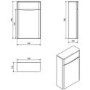 GRADE A1 - Walnut Back to Wall WC Toilet Unit - Without Toilet - W500 x D200mm