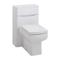 White Back to Wall WC Toilet Unit - Without Toilet - W500 x D200mm - Oakland