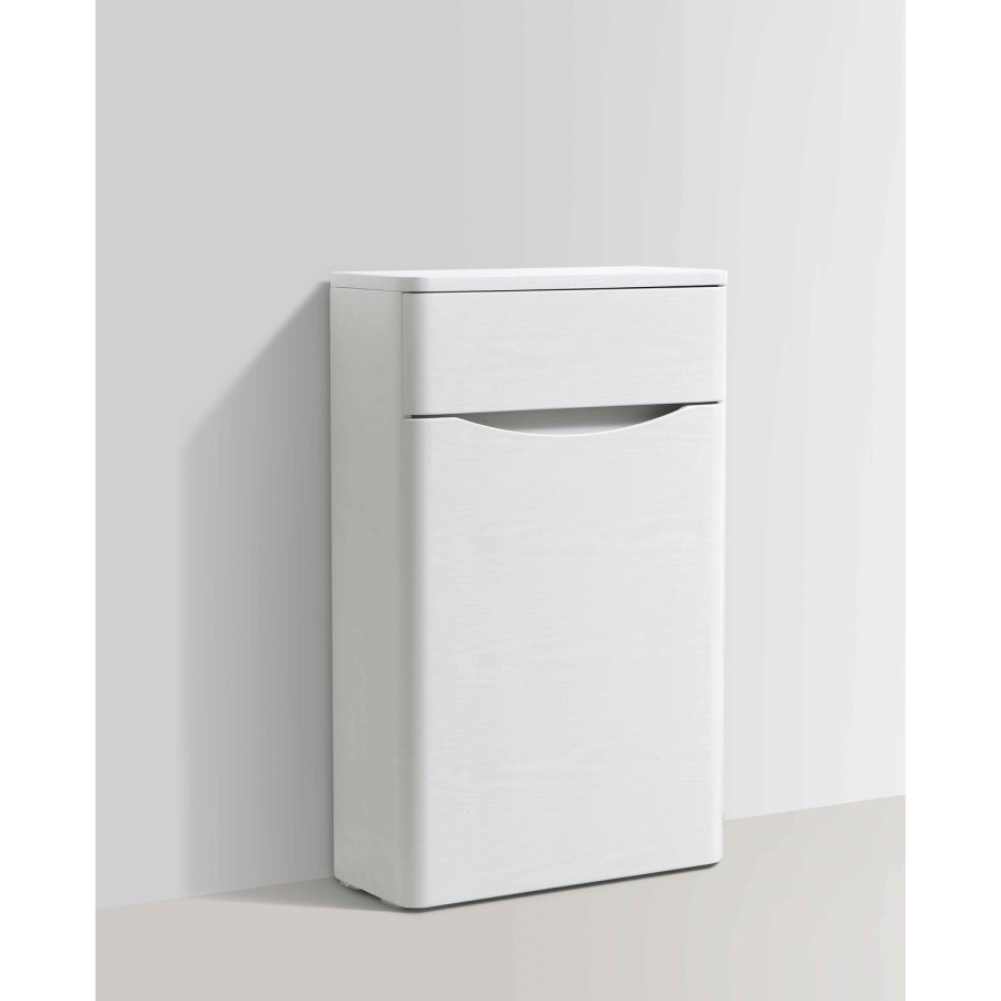 White Back to Wall WC Toilet Unit - Without Toilet - W500 x D200mm - Oakland