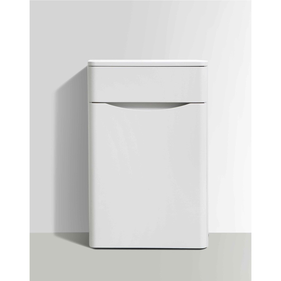 White Back to Wall WC Toilet Unit - Without Toilet - W500 x D200mm - Oakland