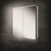 HIB Ether 60 - 2 Door Mirrored Bathroom Cabinet with lights 600 x 700mm