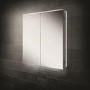 HIB Ether 60 - 2 Door Mirrored Bathroom Cabinet with lights 600 x 700mm
