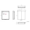 HIB Ether 60 - 2 Door Mirrored Bathroom Cabinet with lights 600 x 700mm