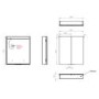 HIB Ether 60 - 2 Door Mirrored Bathroom Cabinet with lights 600 x 700mm
