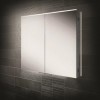 HIB Ether 80 - 2 Door Mirrored Bathroom Cabinet with lights 800 x 700mm