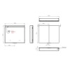HIB Ether 80 - 2 Door Mirrored Bathroom Cabinet with lights 800 x 700mm