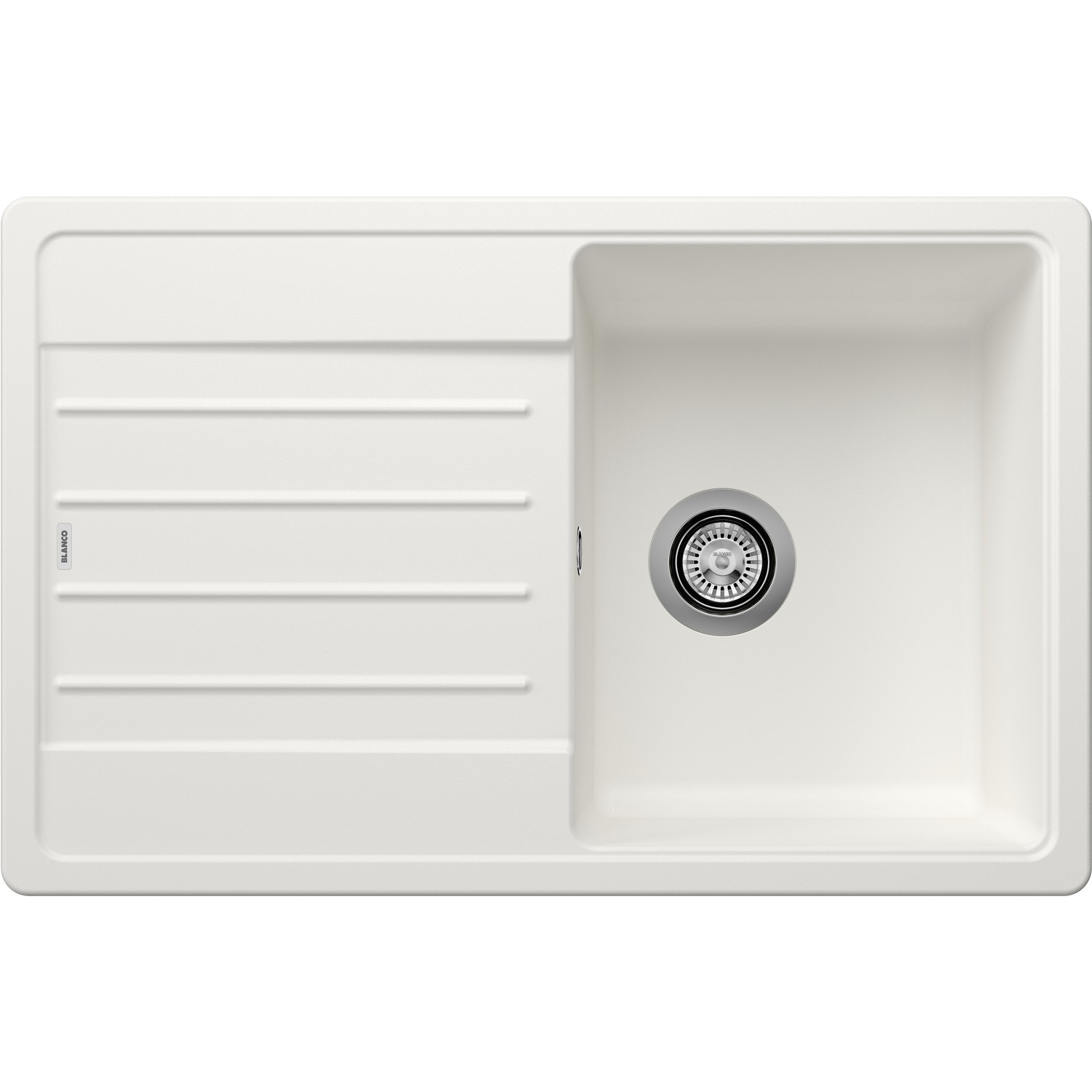 Blanco White Legra 45 S Single Bowl Inset Silgranit Kitchen Sink