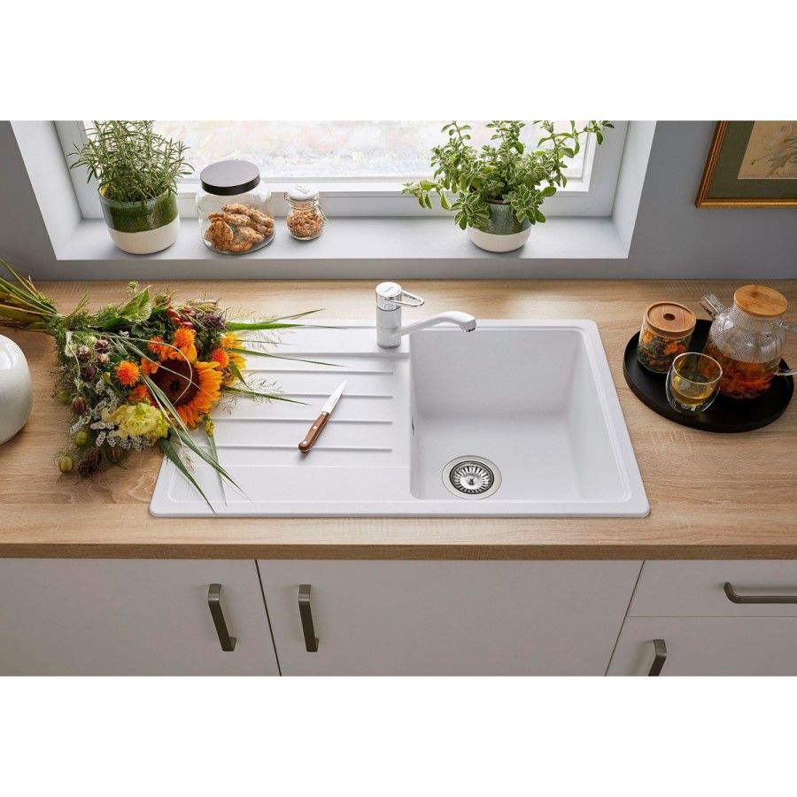 Blanco Legra 45 S Single Bowl Inset Composite White Kitchen Sink