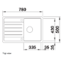 Blanco Legra 45-S Single Bowl Inset Black Composite Kitchen Sink