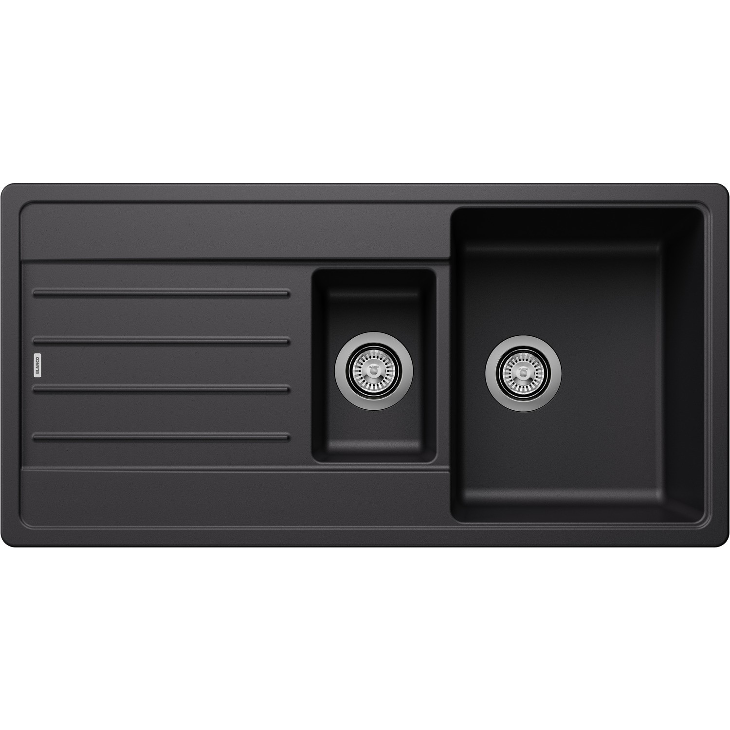 Blanco Black Legra 6 S 1.5 Bowl Inset Silgranit Kitchen Sink