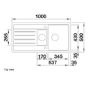 1.5 Bowl Black Inset Black Kitchen Sink - Blanco Legra 45S