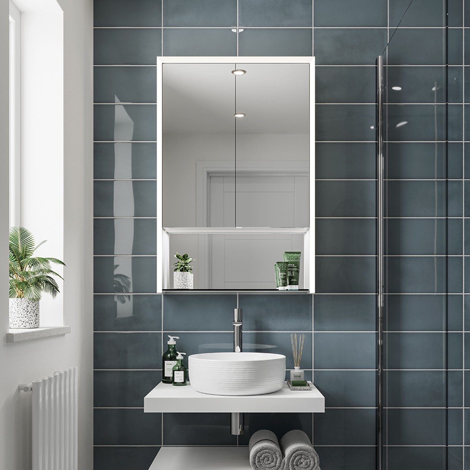 Mirrored Bathroom Cabinets ENHET Mirror Cabinet Anthracite 60x17x75 mirrored-bathroom-cabinets-enhet-mirror-cabinet-anthracite-60x17x75