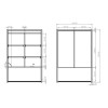 HIB Verve 60 - 2 Door Mirrored Bathroom Cabinet with lights 600 x 900mm