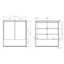 HIB Verve 80 - Mirrored Wall Bathroom Cabinet with lights & Shelf 800 x 900mm