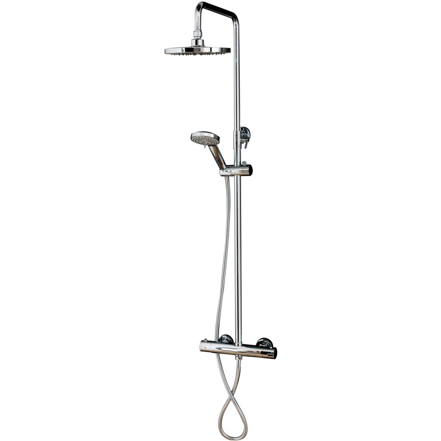 Dio Round Shower with Thermostatic Valve & Slide Rail Kit
