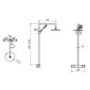 Dio Round Shower with Thermostatic Valve & Slide Rail Kit