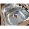 GRADE A3 - Taylor &amp; Moore Stainless Steel Reversible Kitchen Sink 860 x 500mm