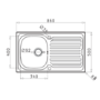 GRADE A2 - Stainless Steel Reversible Kitchen Sink 860 x 500mm - Taylor & Moore