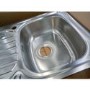 GRADE A2 - Taylor & Moore Single Bowl with Drainer Stainless Steel Reversible Kitchen Sink